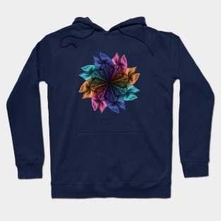 Sacred Geometric Leaf Pattern Hoodie